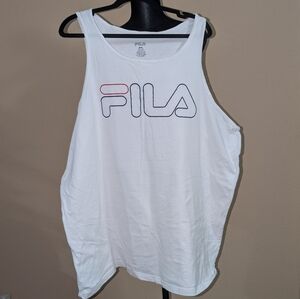 Fila Mens White Sleeveless Tank Top